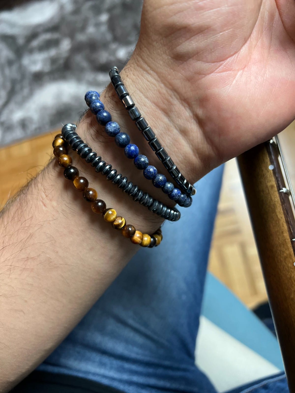 Hematite tube bracelet (handmade) image 2